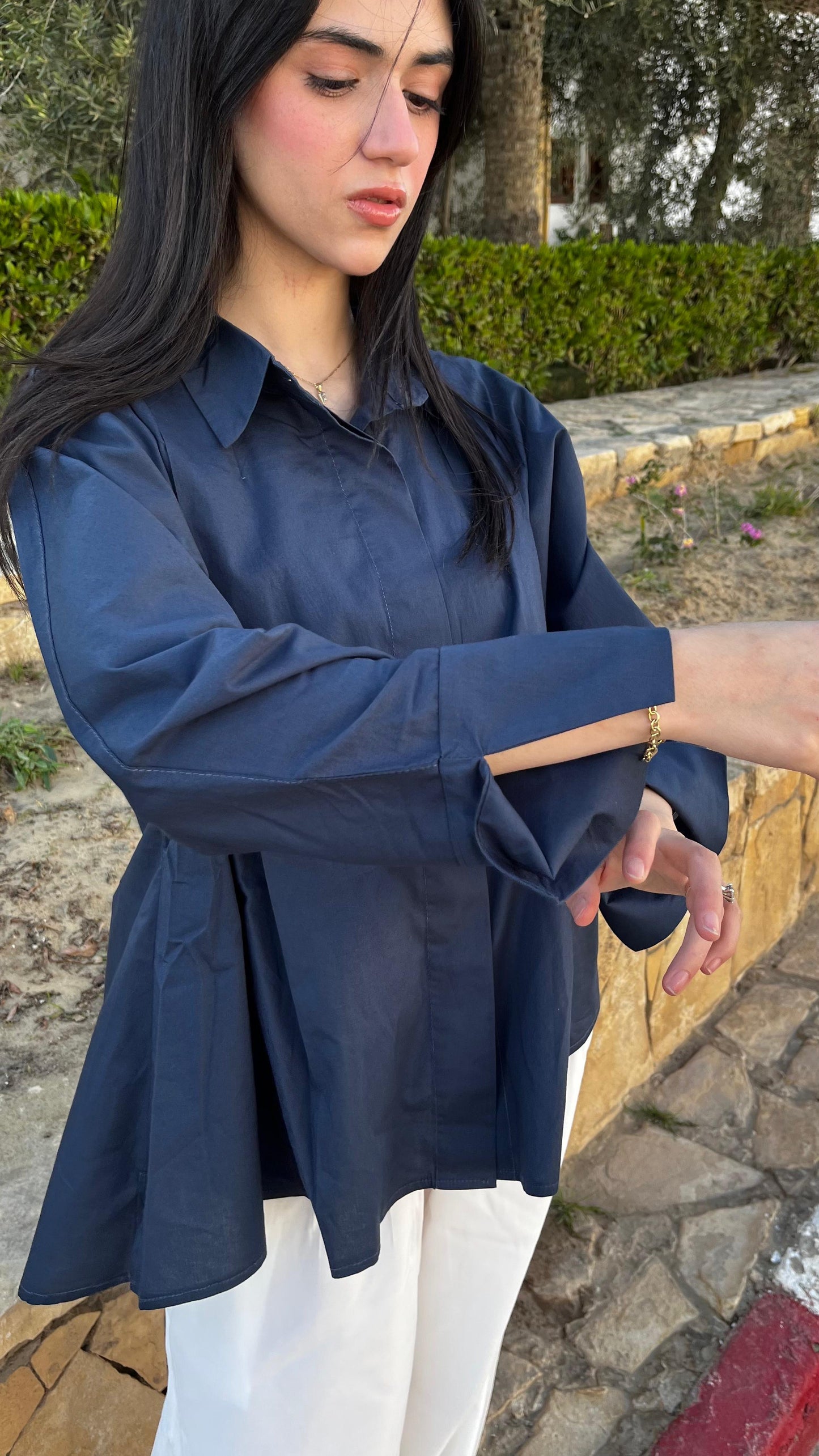 Navy Oversized Shirt