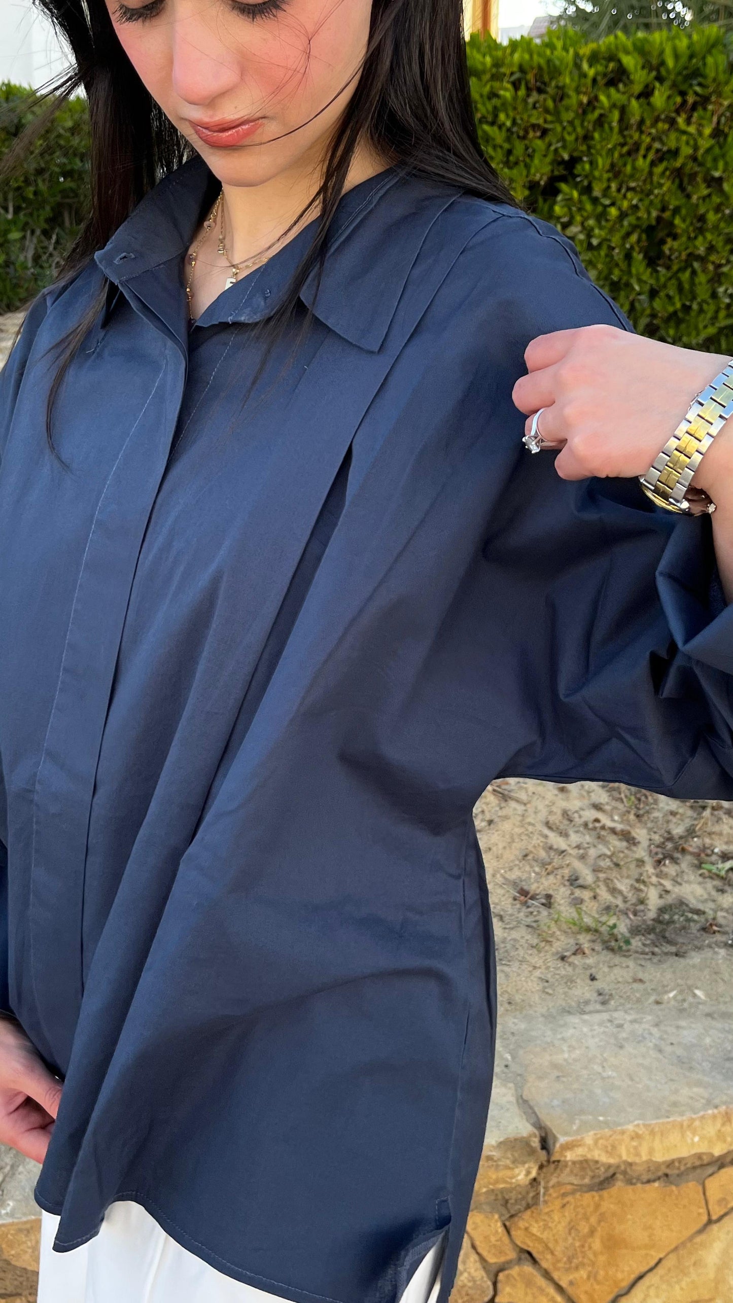 Navy Oversized Shirt