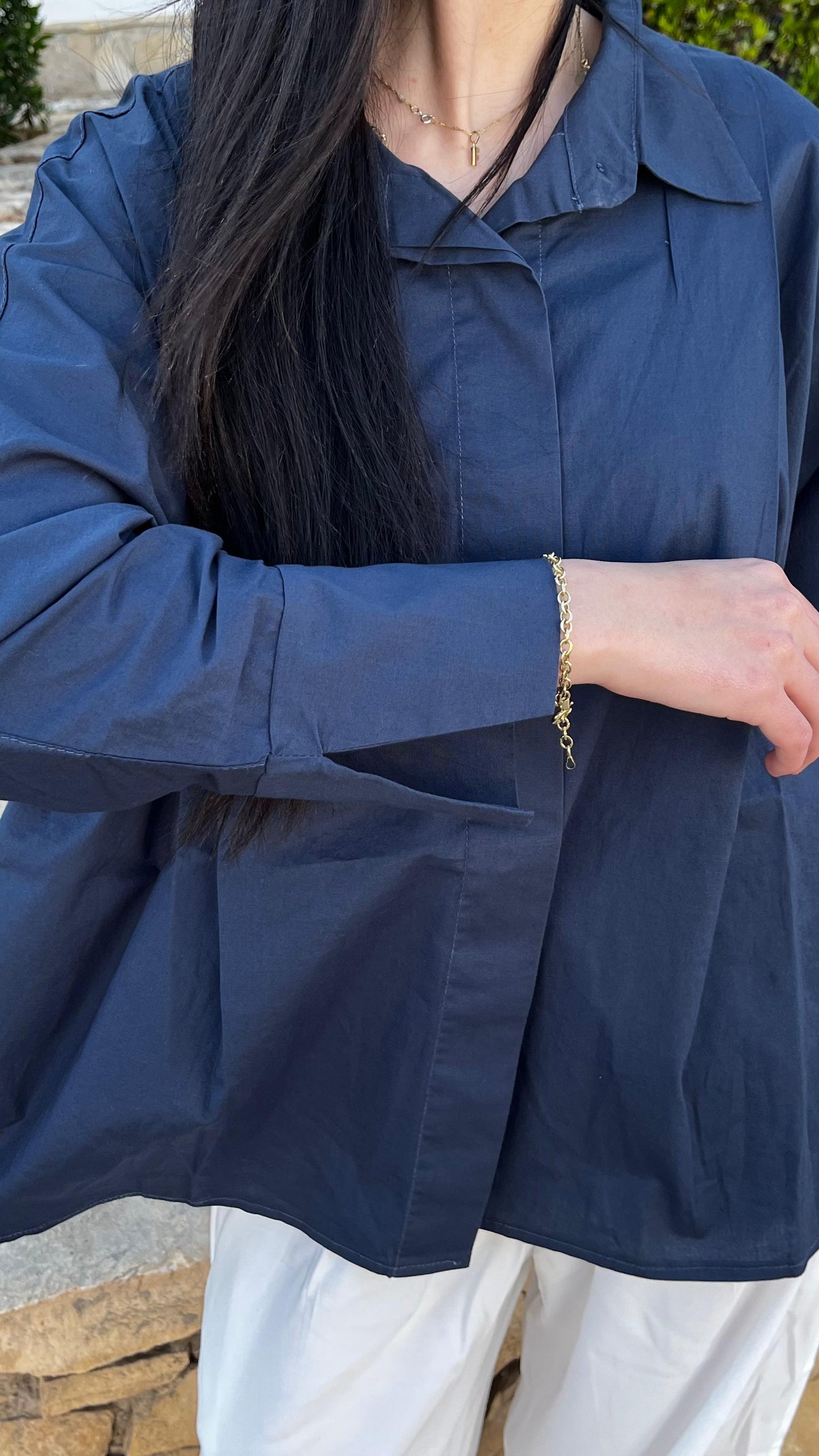 Navy Oversized Shirt