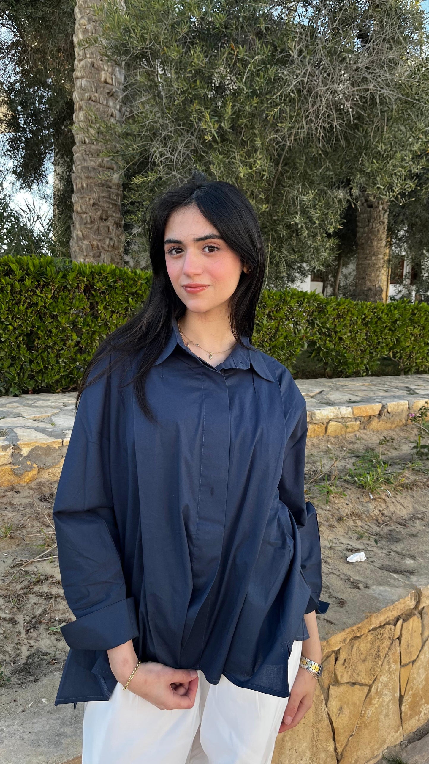 Navy Oversized Shirt